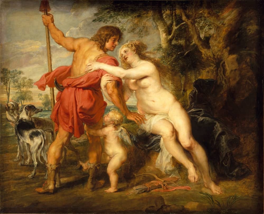 Venus and Adonis, 1635 by Peter Paul Rubens