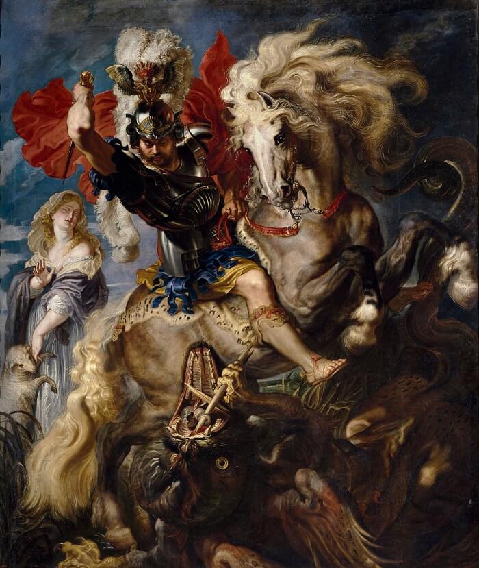 Saint George Battles the Dragon, 1606 by Peter Paul Rubens