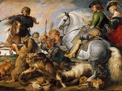 Wolf and Fox Hunt by Peter Paul Rubens